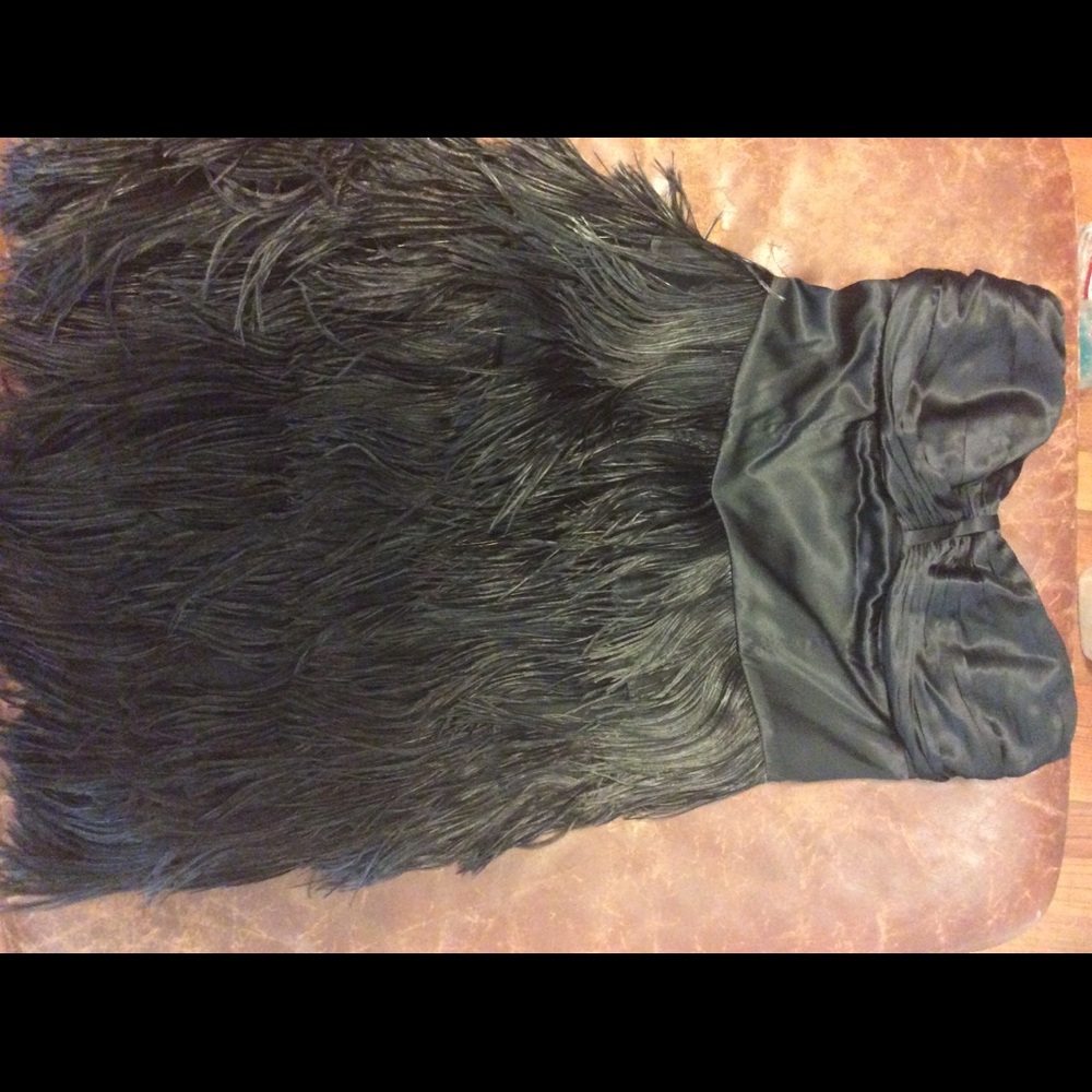 Cocktail Dress with Faux Feather Detail